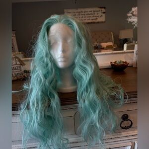 Milk & Honey Aqua Mermaid Lace Front Wig 💙 Long Wavy Fantasy Hair